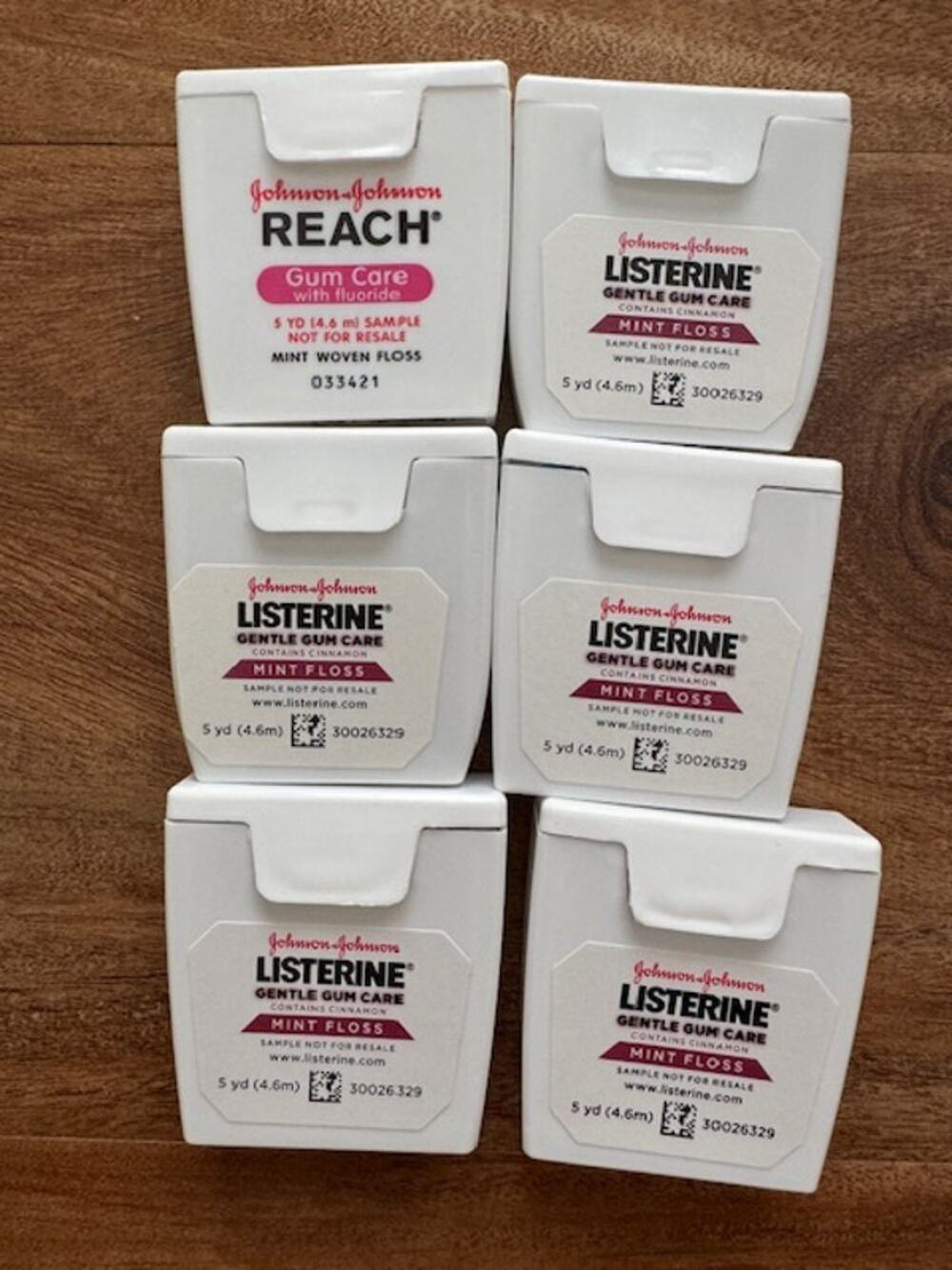 Listerine Gentle Gum Care Reach Mint Floss Travel Size Sample Vintage Lot of 6